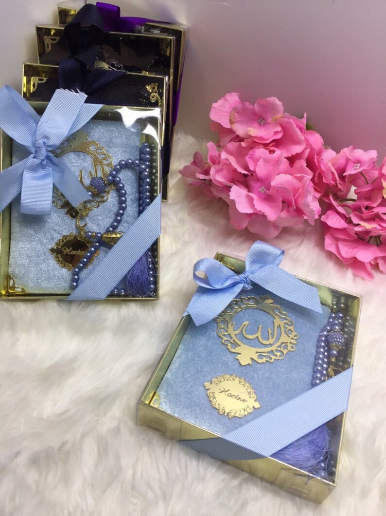 Boda islámica azul Yaseen Tasbeeh regalo favores libro del ...
