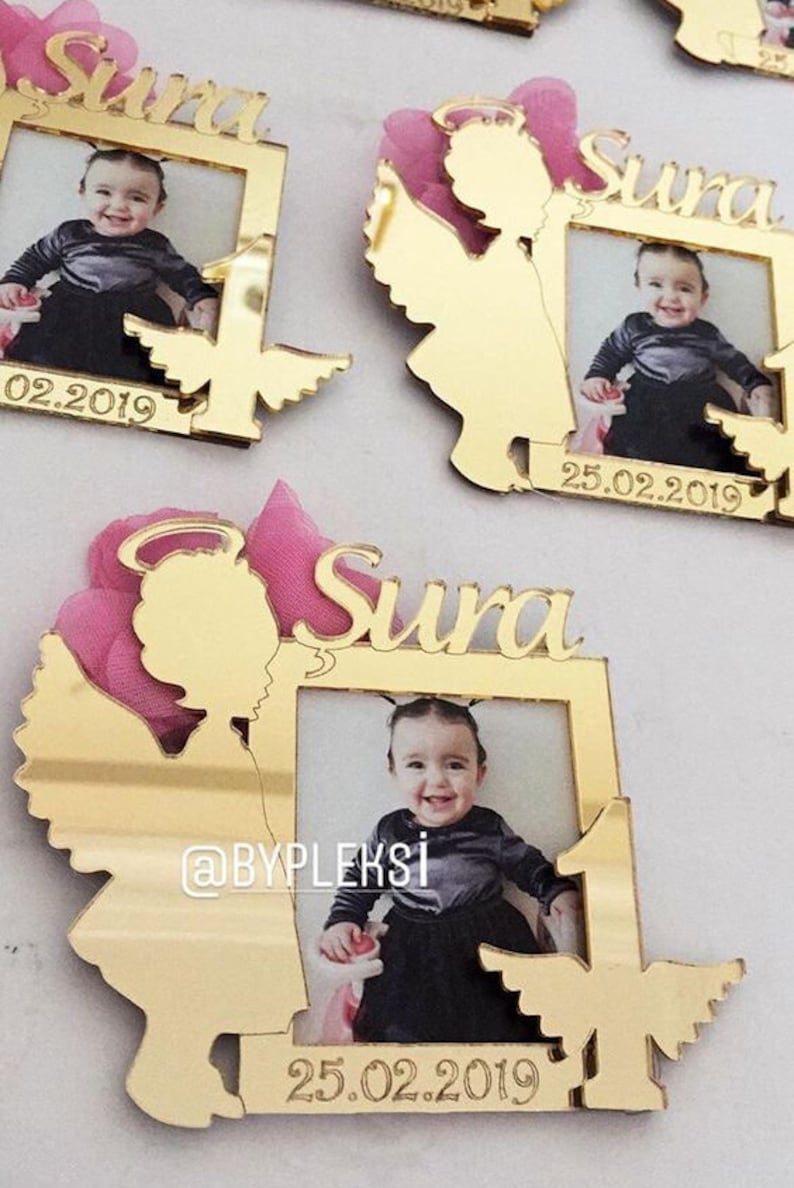 Picture Frames Agnel Favors First Birthday Favors Party Favors,Angel Baby Girl Birthday Party Personalized Angel Baby Girl Photo Frames