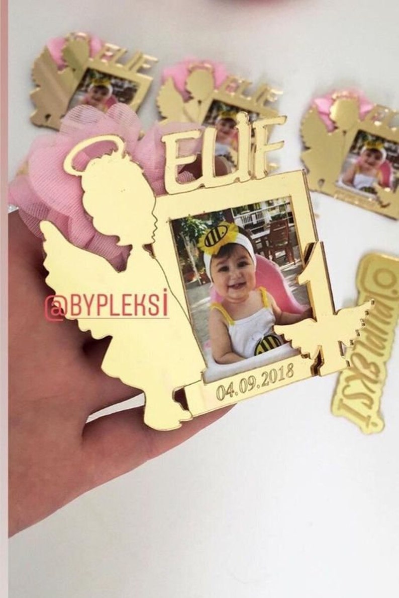 Picture Frames Agnel Favors First Birthday Favors Party Favors,Angel Baby Girl Birthday Party Personalized Angel Baby Girl Photo Frames