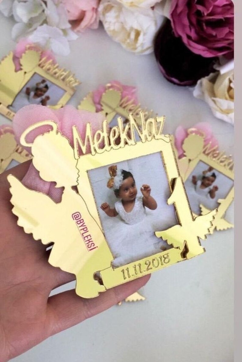 Picture Frames Agnel Favors First Birthday Favors Party Favors,Angel Baby Girl Birthday Party Personalized Angel Baby Girl Photo Frames