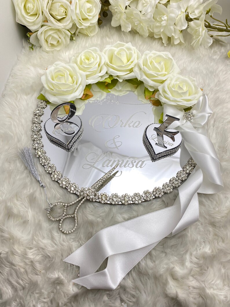 Personalized Ring Ceremony Engagement Ring Plate Wedding Etsy