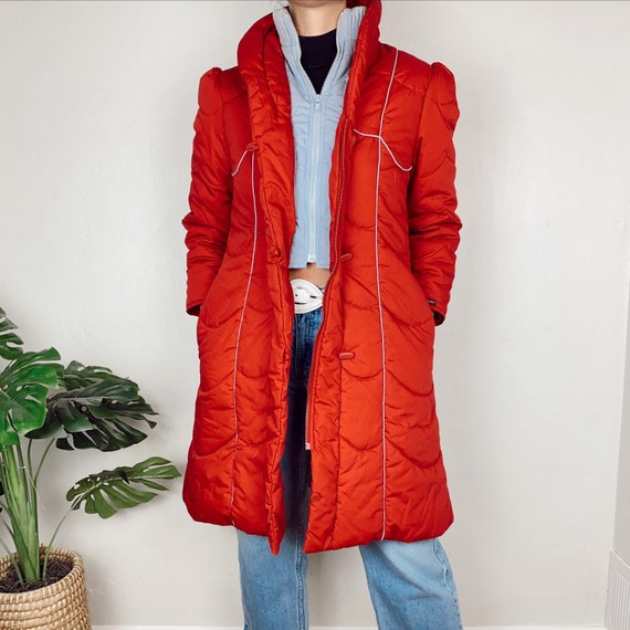 Vintage 80s Red Jordache Polyester & Cotton Puffer
