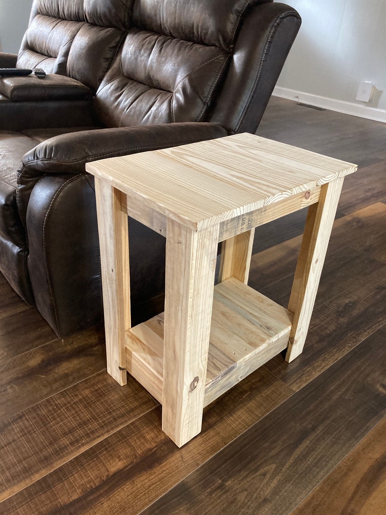 Unfinished End Table Wood Table Wood End Table Side Table Etsy