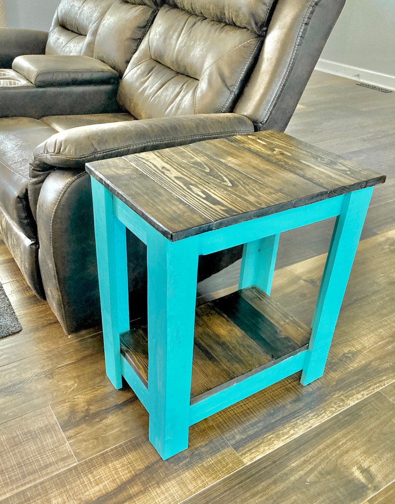 End Table Wood End Table Farmhouse End Table Rustic Wood Etsy