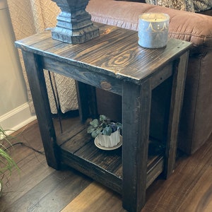 End table, wood end table, farmhouse end table, rustic wood table, night stand, farmhouse night stand, side table, farmhouse table, table