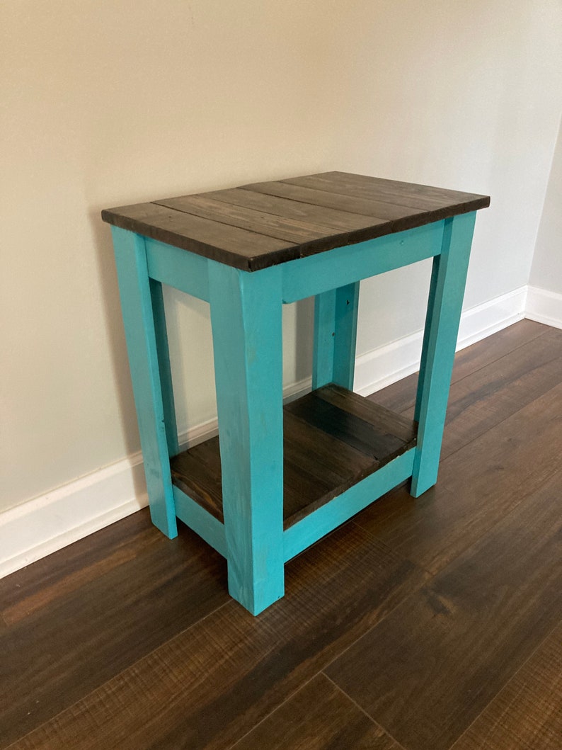 End Table Wood End Table Farmhouse End Table Rustic Wood Etsy