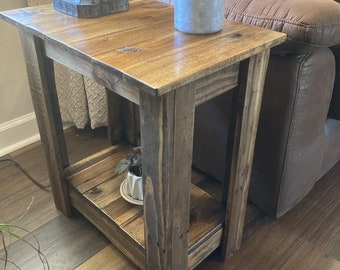 End table,farmhouse end table, rustic wood table, night stand, farmhouse night stand, side table, farmhouse table