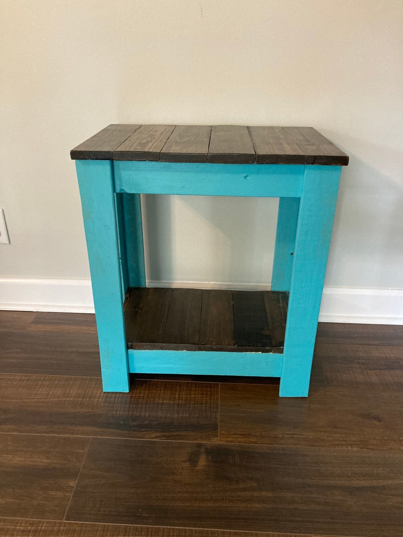 End Table Wood End Table Farmhouse End Table Rustic Wood Etsy