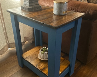 wood end table,farmhouse end table, rustic wood table, night stand, farmhouse night stand, side table, farmhouse table, table