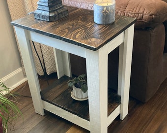 wood end table,farmhouse end table, rustic wood table, night stand, farmhouse night stand, side table, farmhouse table, table