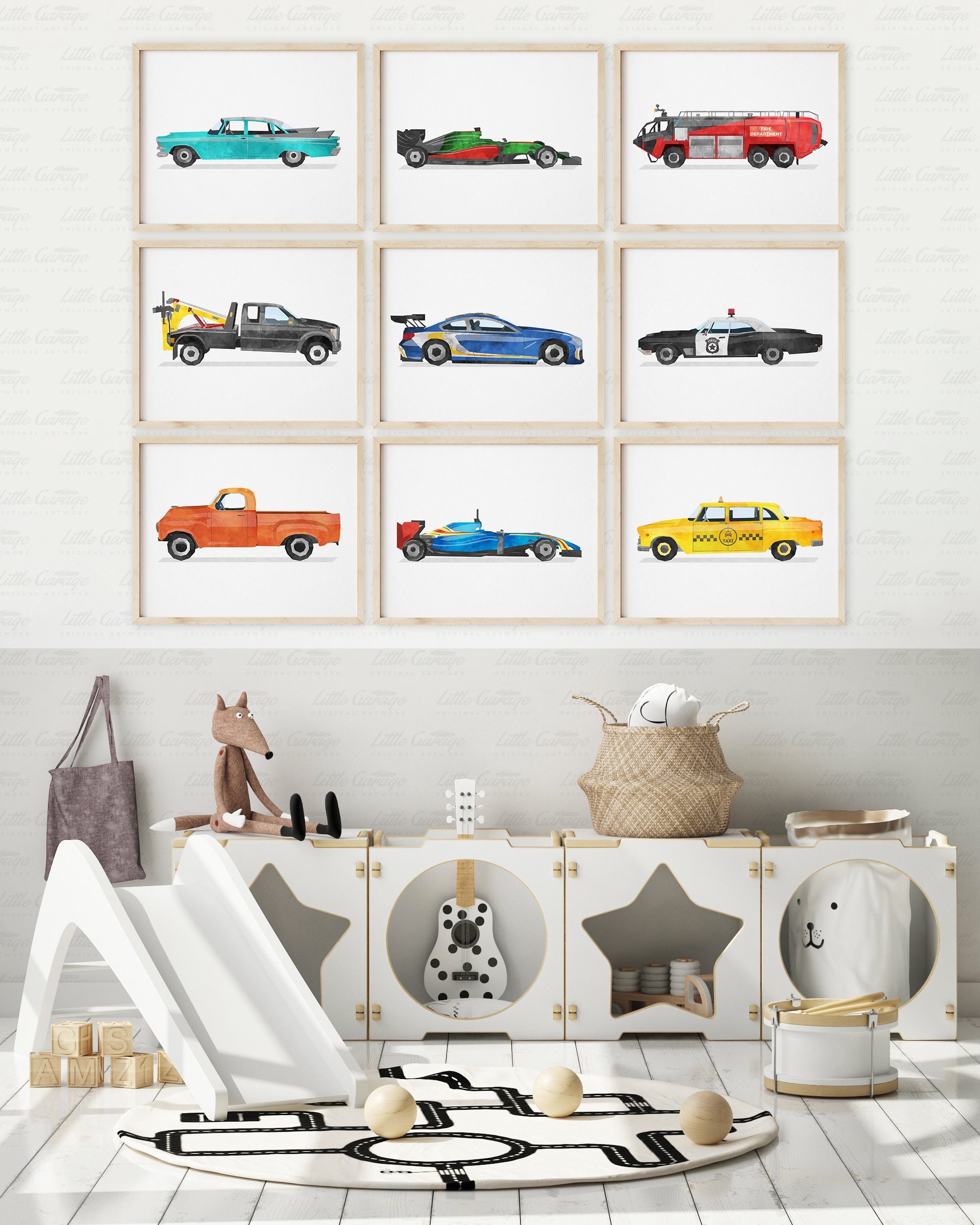 Race Car Wall Art Sports Car Print Transportation Printable | Etsy