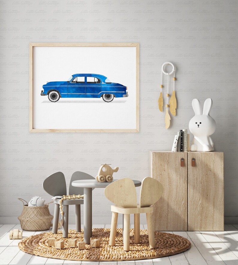 Vintage Car Art Classic Car Print Transportation Wall Art Etsy