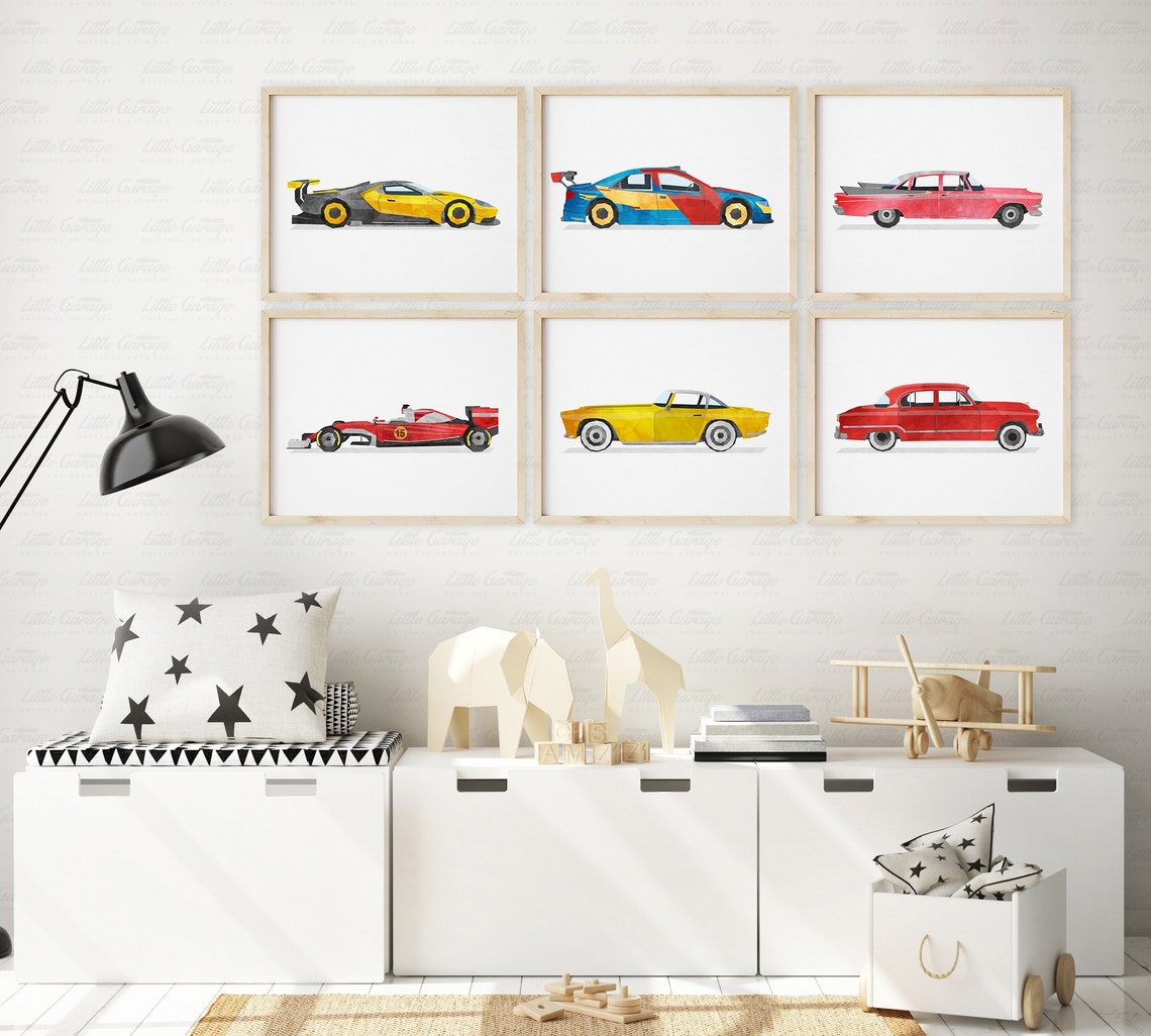Sports Car Print Racing Car Wall Art Race Car Art Vehicle Etsy