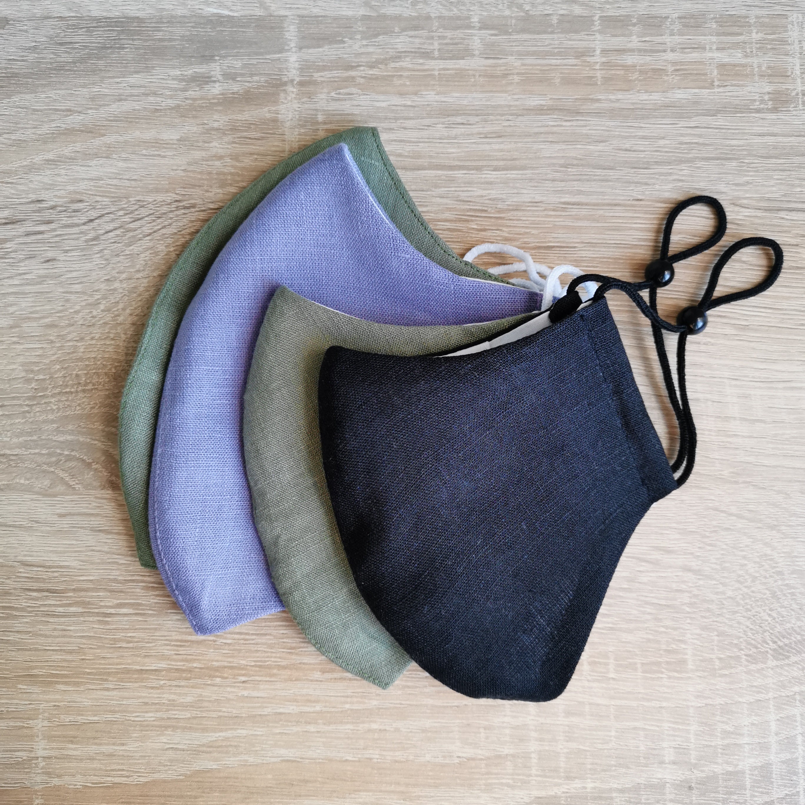 Linen Face Mask With Filter Pocket Removable Nose Wire Etsy UK