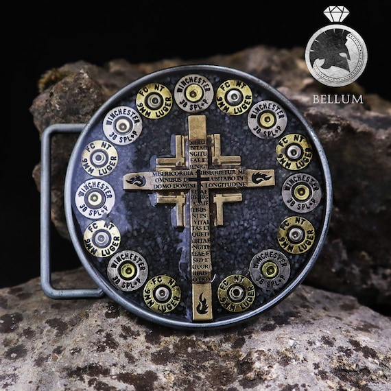 Biblical Belt Buckle 9mm and 38special Bullets Cartdridge Casing Cross Christian Christ Church Etsy Canada
