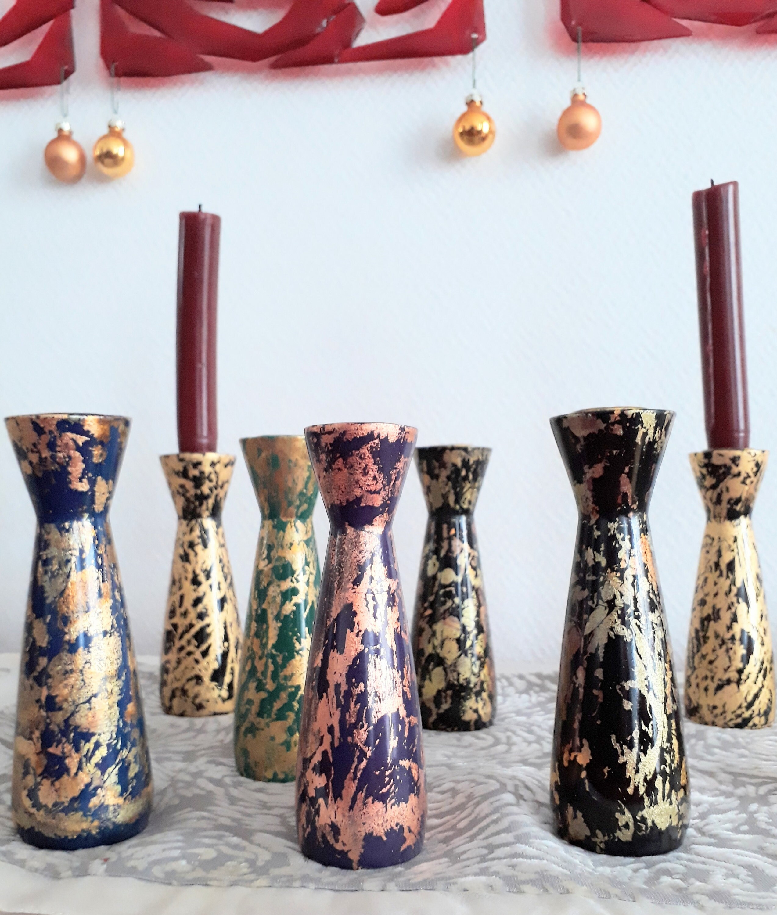 Bougeoir Design en Bois Laqué