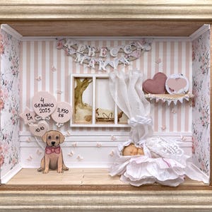Quadretto nascita personalizzato 25x20 cm