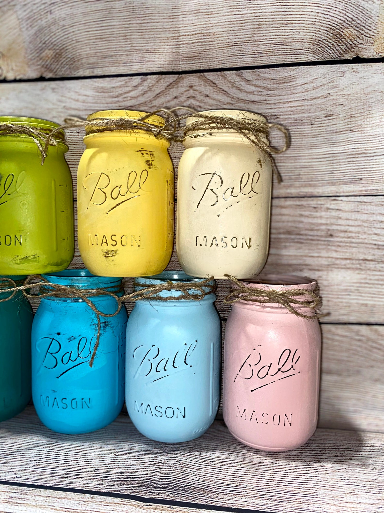 Mason Jar Decor chalk Paint Jars Rustic Jar Farmhouse Etsy