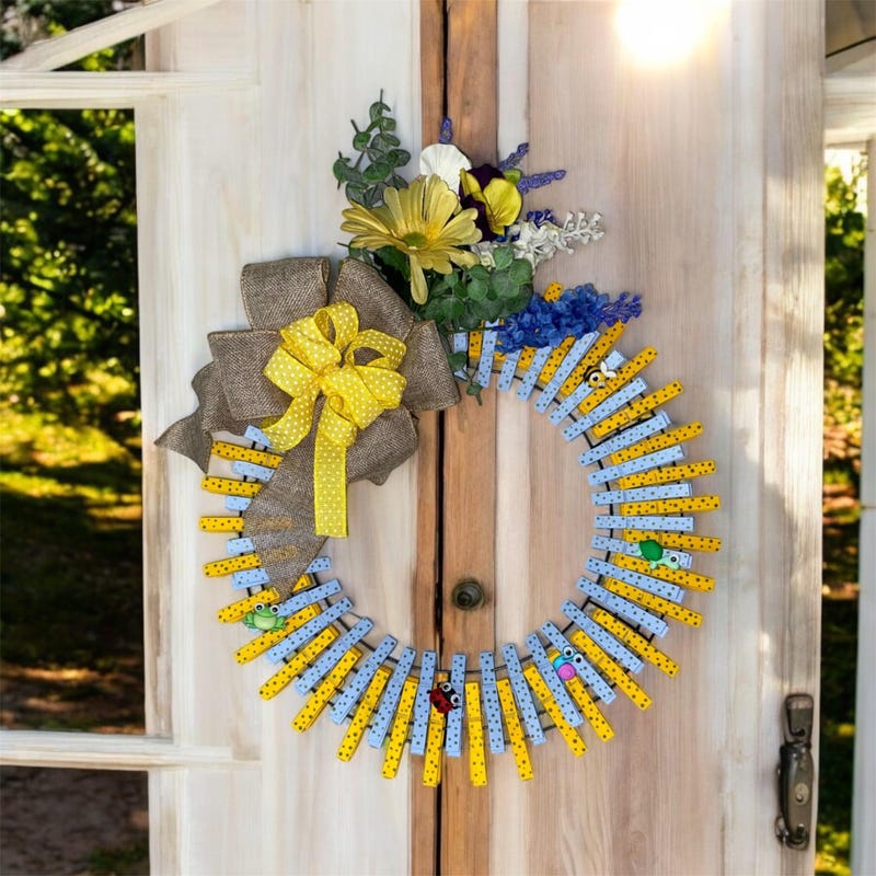 Clothespin Wreath - Etsy
