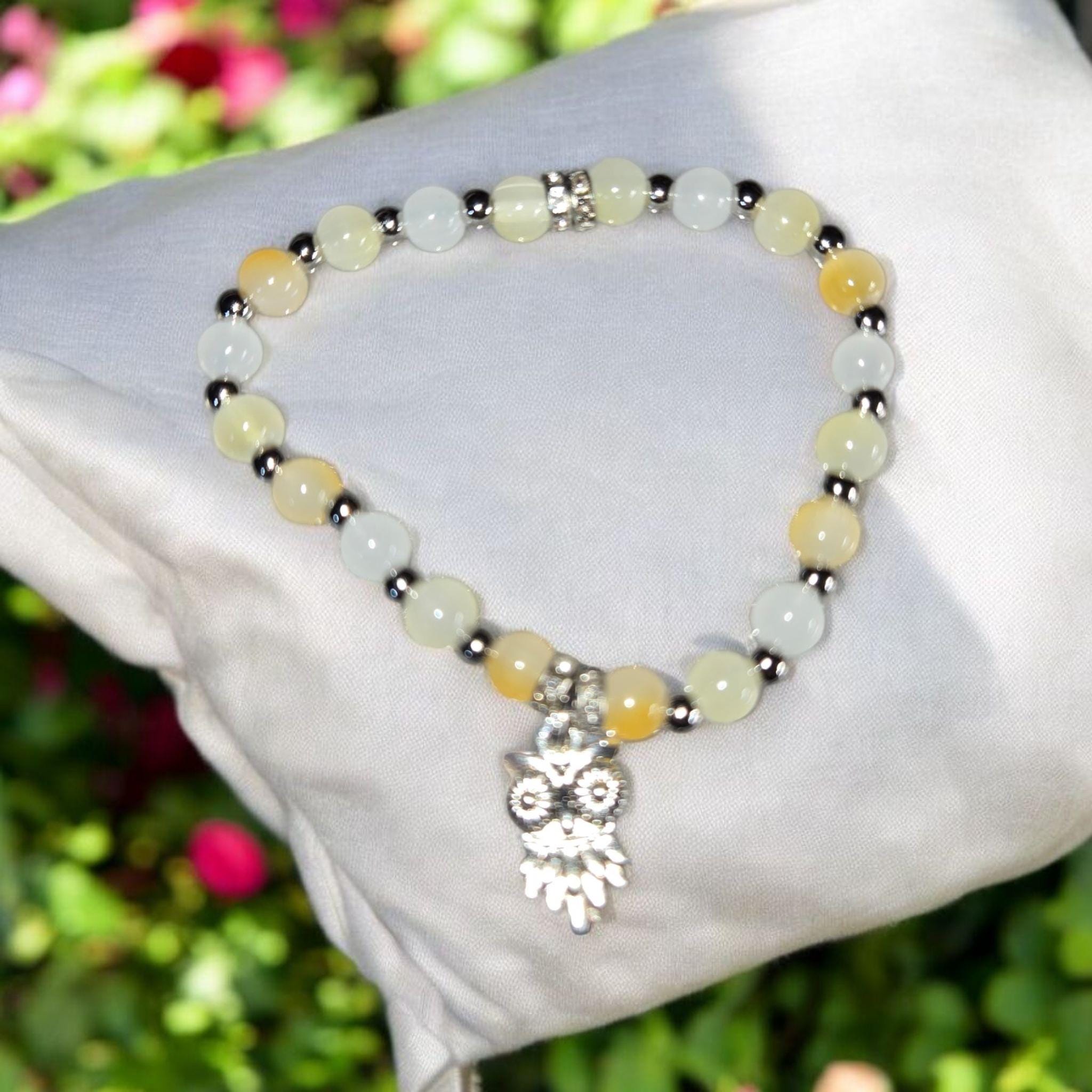 Wisdom in Bloom Beaded Owl Bracelet &ndash; Faith, Whimsy and Gentle Strength