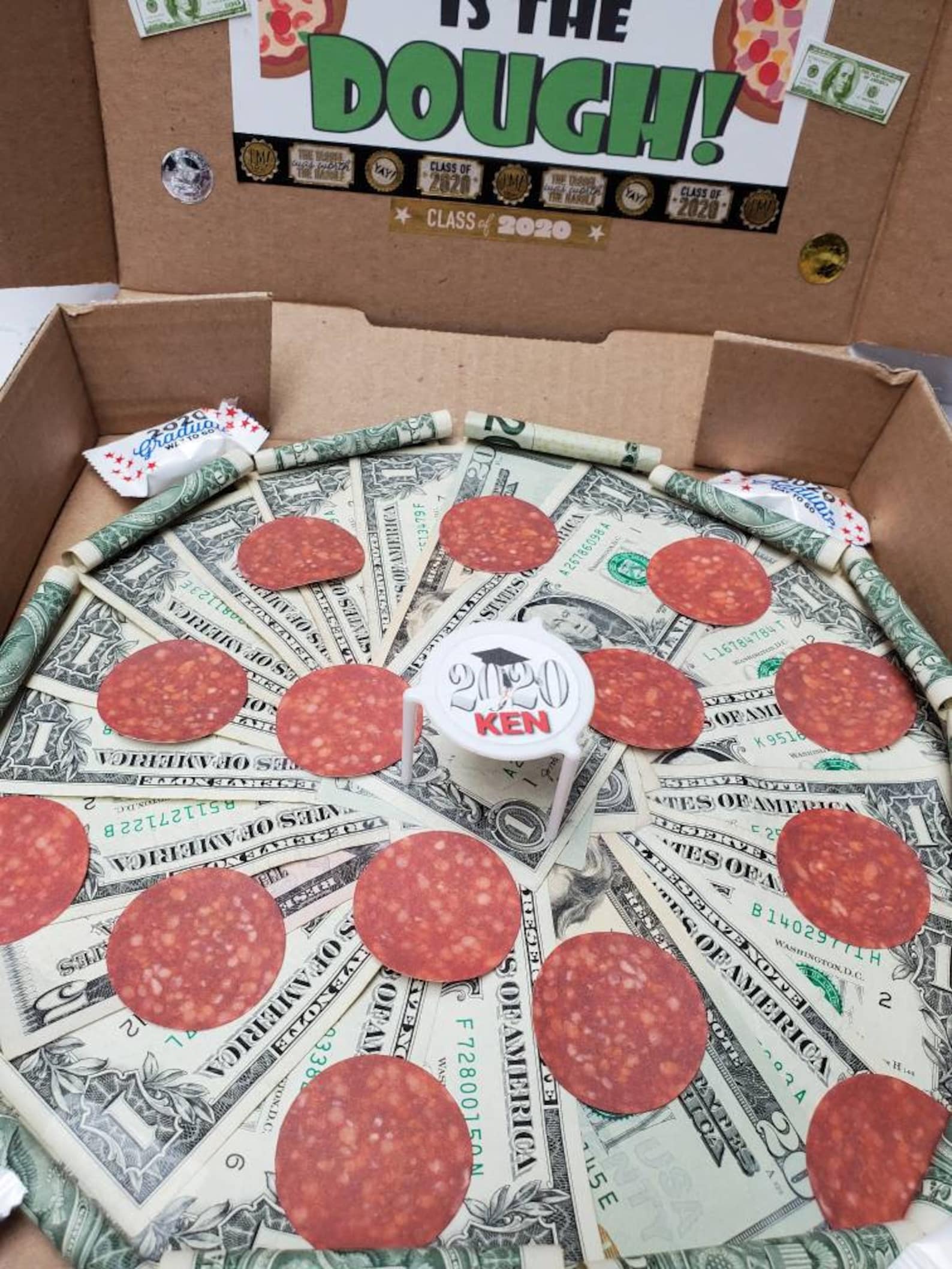Pizza Gift box made with REAL MONEY Great Birthday and Etsy