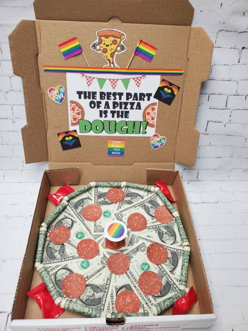 Caja de regalo de pizza hecha con dinero real Gran regalo de Etsy