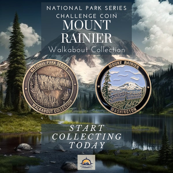 Mount Rainier National Park Challenge Coin