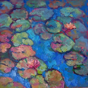 モネ 睡蓮 絵画 池 オリジナルアート 風景画 壁画 蓮 アート