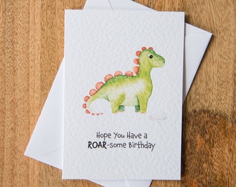 Dinosaur Birthday Card | Happy Birthday | ROAR-Some Birthday | Birthday Card | Dino | Birthday | Cute Card | Kids Birthday Card |