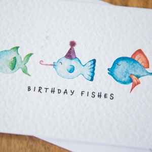 Birthday Fishes Birthday Card Punny Card Fish Birthday Card For Him Card for Her Happy Birthday Comical image 2