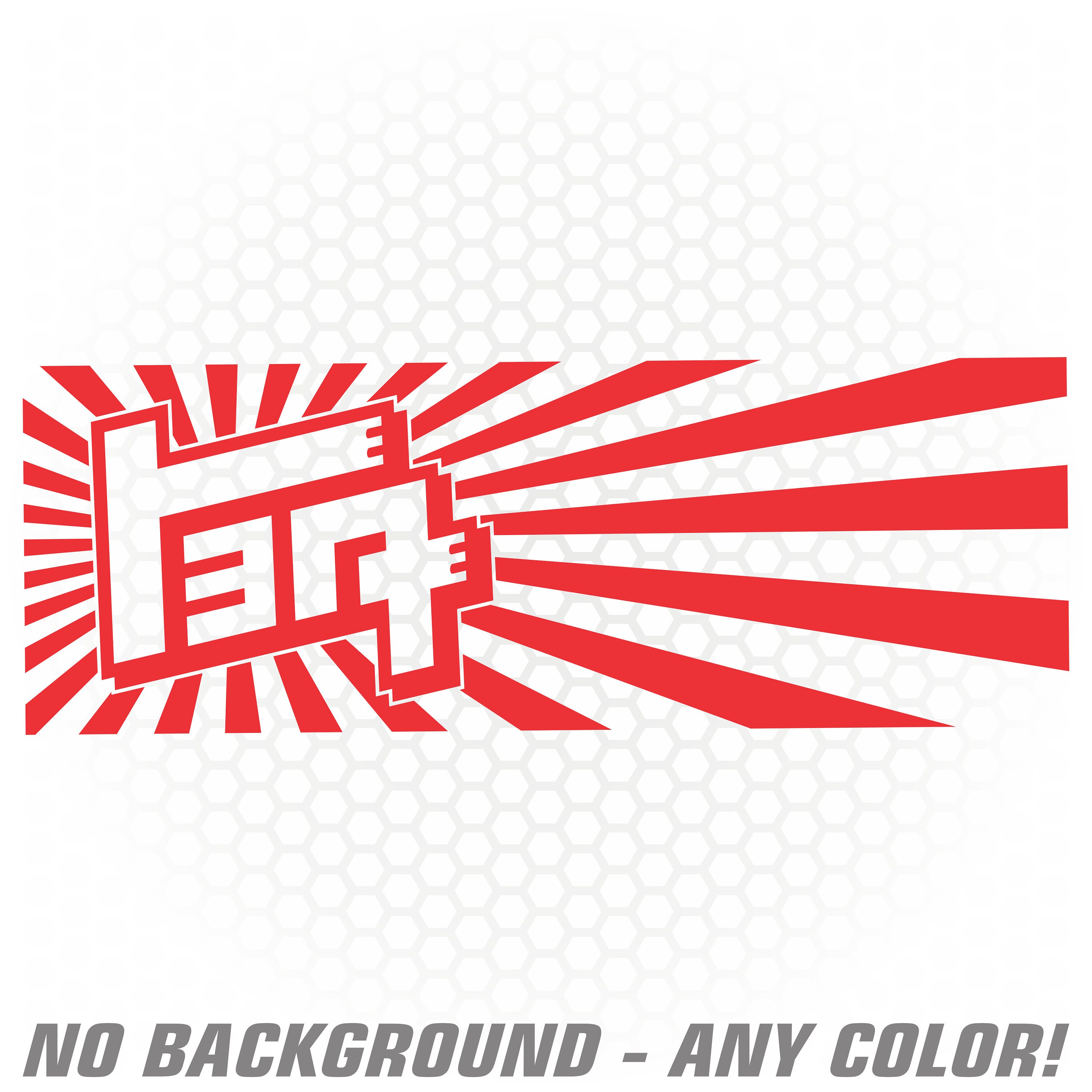 Southern Decalz Hand Print JDM Rising Sun Vinyl Decal – 3.75x3.75, C58, USA Made