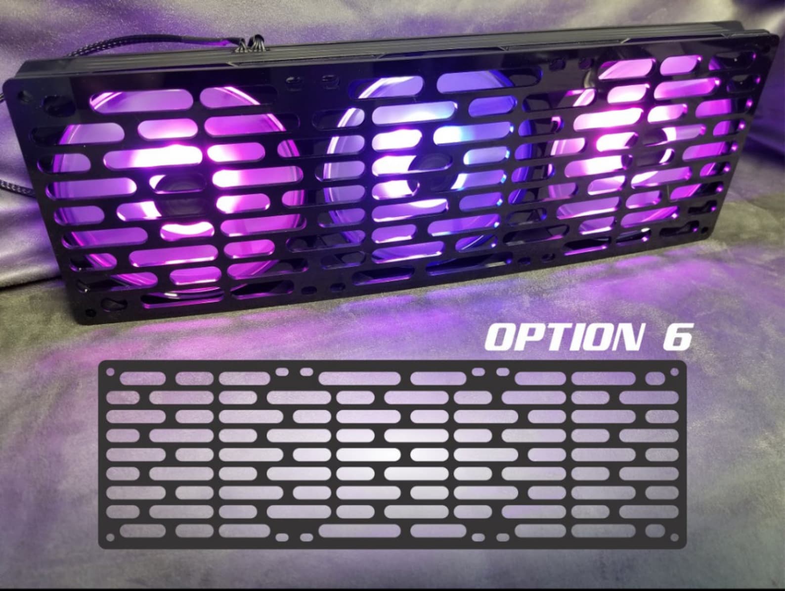 Custom Computer Pc Fan Grill 360mm X 120mm Black Lasercut Acrylic Etsy