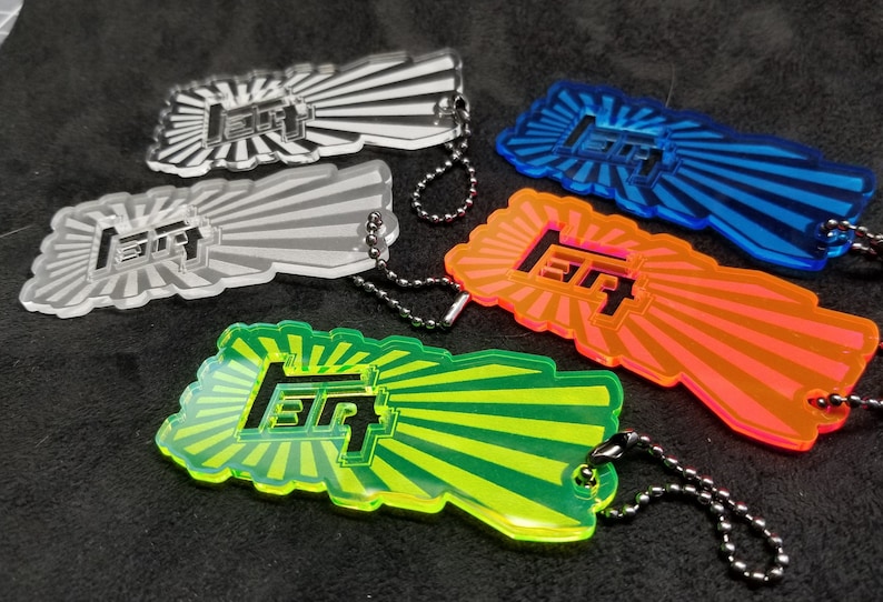 Toyota Rising Sun Key chain laser cut acrylic Rare JDM oldschool emblem drift