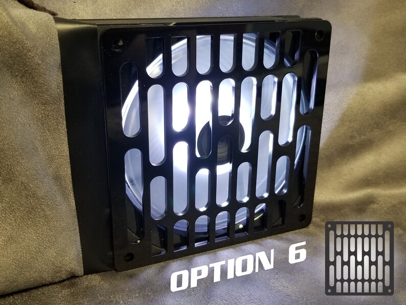 Custom 92mm SEXY GIRL BENTOVER Computer Fan Grill Gloss Black Acrylic Cooling EB