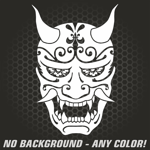 Adesivo Auto JDM Teschio Diavolo - INDIGOS UG Sticker In Pellicola Tedesca 88x101 Mm, Bianco, Resistente UV E Autolavaggio