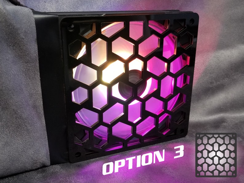 Custom Computer Pc Fan Grill 120mm X 120mm Black Lasercut Etsy