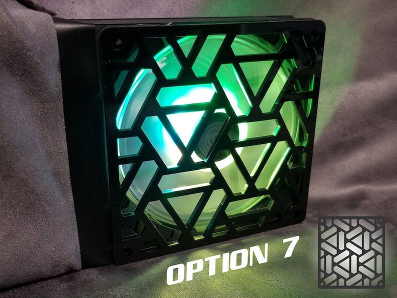 Custom Computer Pc Fan Grill 120mm X 120mm Black Lasercut Etsy