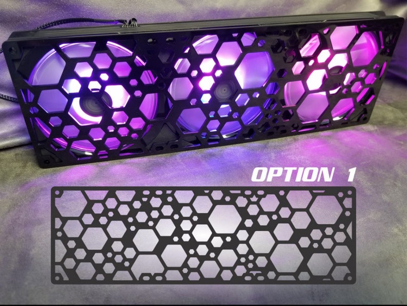 Custom Computer Pc Fan Grill 360mm x 120mm Black Lasercut Etsy