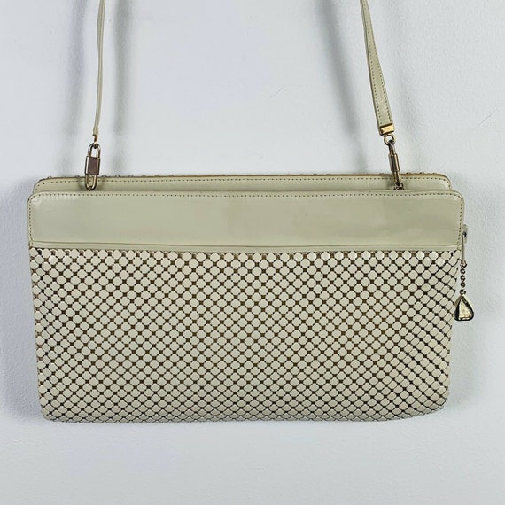 Whiting & Davis Womens Evening Shoulder Bag White… - image 7