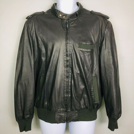 Vintage Rage Mens Leather Jacket Sz 42 