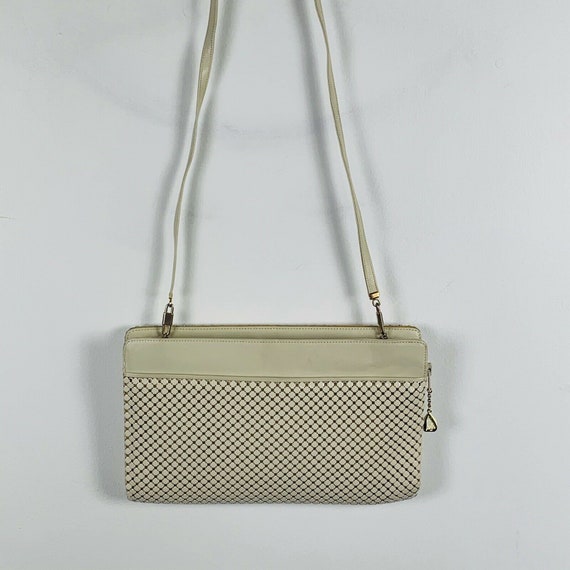 Whiting & Davis Womens Evening Shoulder Bag White… - image 2