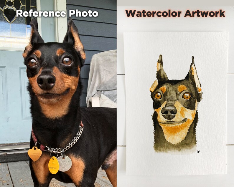 Custom Watercolor Pet Portrait: Dog, Cat, Horse Memorial image 7