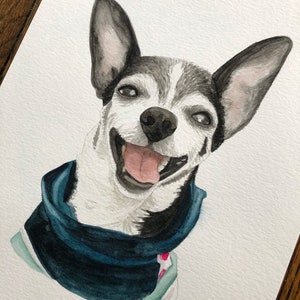 Custom Watercolor Pet Portrait: Dog, Cat, Horse Memorial image 4