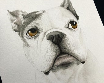 Custom Watercolor Pet Portrait: Dog, Cat, Horse Memorial