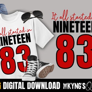 1983 Birthday Multi Color png | 1983 Birthday Shirt PNG | Vintage Retro Design | Happy Birthday Digital File | Limited Edition 1983 png
