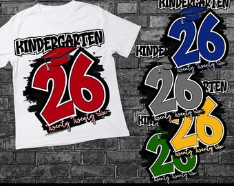 Kindergarten Graduation png, Kindergarten Graduation, class of 26, Elementary Graduate files and sublimation 5 FILE BUNDLE