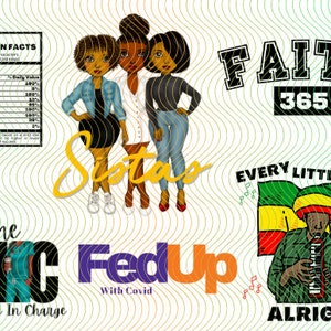 African American woman bundle, 30 PNGs, Sublimation graphic designs. image 4