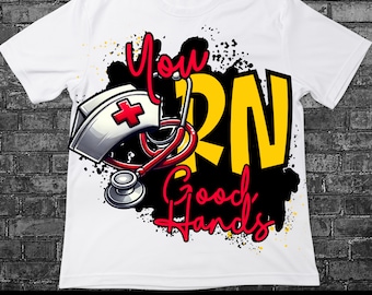You RN good hands Registered Nurse png sublimation design download, Nurse life png, Nursing png, Urban RN png, sublimate designs download