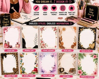 Pretty Paper Studio Journal Page Creator GPT | Custom Printable Journal Page Design Tool | Digital GPT Access