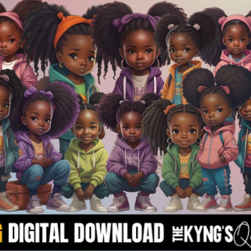 Black Girls Clip Art - Etsy